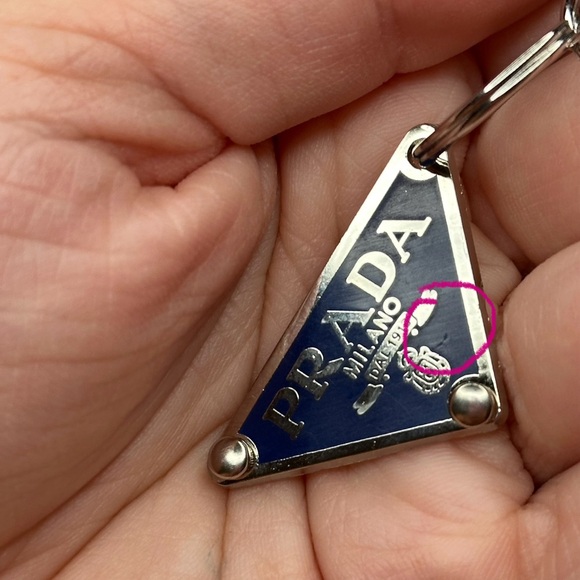 Authentic Navy Blue Prada Repurposed Keychain - Picture 6 of 6